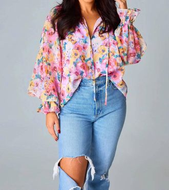 BuddyLove Mandy Long Sleeve Blouse In Estate