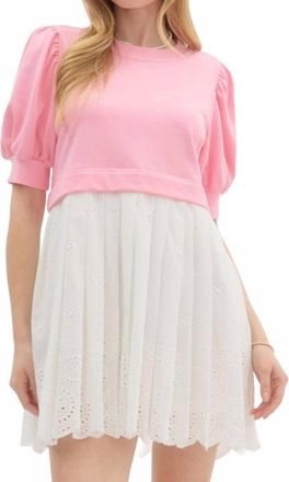 Entro Caroline Mini Dress In Pink