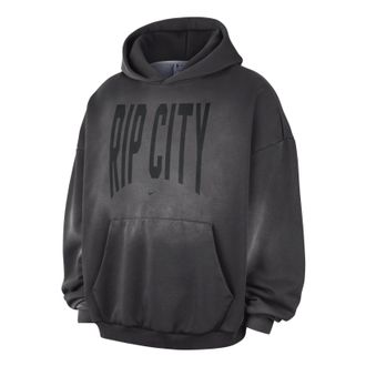 Nike Portland Trail Blazers Standard Issue Therma-FIT Fleece Hoodie Dark Charcoal White II6065-099