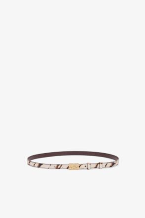 Ganni Kat Belt Small in Zebra - Size XS/S White