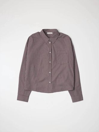 All : Row Womens Gingham Button-Down Shirt In Brown