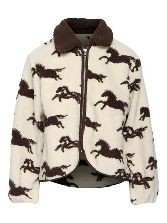 The Great. Pasture horse-print jacket - Beige