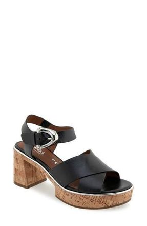 Aerosoles Zephyr Platform Sandal in 605 Black Brn Lthr at Nordstrom Rack, Size 6.5