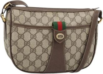 Gucci Pre-owned Vintage Schoudertas - Dames - Vintage Schoudertas - Beige - ONE Size - Leer - Vintage