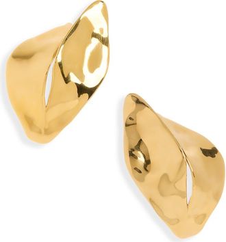 Balenciaga Bloom XS Earrings in Shiny Gold at Nordstrom