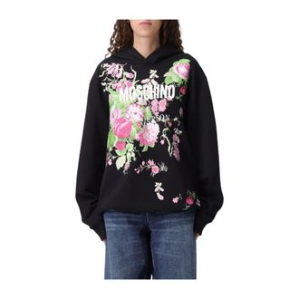 Moschino Hoodies, female, Black, S, Hoodie