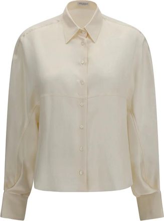 Brunello Cucinelli Camisa de Seda - Blouses & Shirts - Mujer - Beige - M