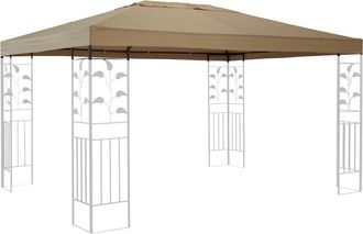 Quick-Star Quick-star - Ersatzdach F&uuml;r Bl&auml;tter Pavillon 3x4m Pavillondach Sand Ersatzbezug