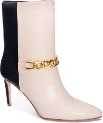Chinese Laundry Chinese Laundry Elisha Boots Natural Black Stiletto Heel Bootie JZZ1186