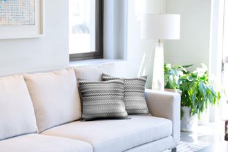 TJ Hughes Venice Jacquard Cushion Cover in Silver - TJ Hughes