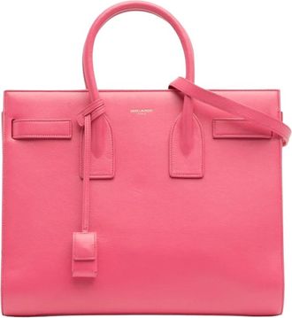 Saint Laurent Pre-owned Tote Bags, female, Pink, Size: ONE SIZE Pre-owned Leather Tote Bag