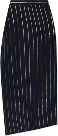 Vivienne Westwood Asymmetrische Maxi Infinity Rok - Dames - Midirokken - Blauw - M - Wol - Rokken