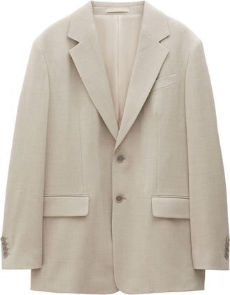 Filippa K single-breasted m&eacute;lange blazer - women - Viscose/Polyester/Merino/Polyester/Elastane - 34 - Neutrals