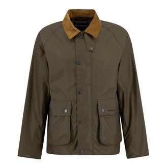 Barbour Light Jackets, male, Green, Size: L Modern Bedale Wax Jacket