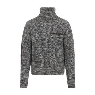 Moncler Turtlenecks, male, Multicolor, S, Brown Jumper for Men Aw25