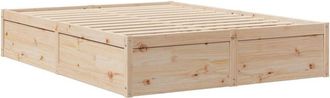 vidaXL Vidaxl - Estructura de cama sin colchón madera maciza de pino 140x190 cm