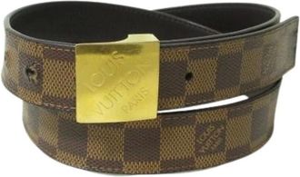 Louis Vuitton Pre-owned Belts, male, Brown, Size: ONE SIZE Pre-owned Vintage Damier Canvas Belt