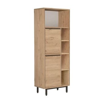 Calicosy Mueble de ba&ntilde;o con 2 puertas y 5 nichos marr&oacute;n - A161,1 cm