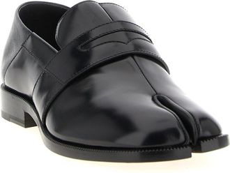 Maison Margiela Womens Black Calfskin Slip-On Loafers