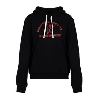 Diesel Printed Hoodie - Heren - Sweatshirts & Hoodies - Zwart - Maat: L Katoen