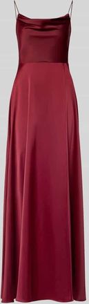 Jake*s Abendkleid mit Wasserfall-Ausschnitt in Bordeaux, Gr&ouml;&szlig;e 32