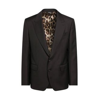Dolce & Gabbana Blazers, male, Black, Size: L Sicilia Light Jacket