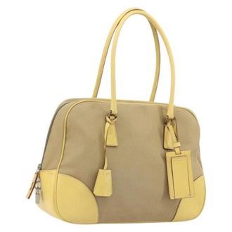 Prada Pre-owned Vintage Hand Bag - Dames - Pre-owned - Beige - Maat: ONE Size Leer