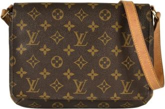 Louis Vuitton Pre-owned Cross Body Bags, female, Brown, Size: ONE SIZE Pre-owned Classic Coated Canvas Messenger Bag with Adjustable Strap