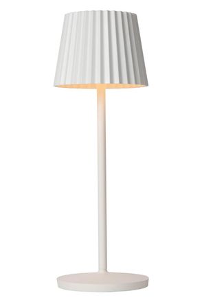 Lucide L&aacute;mpara de mesa de aluminio con 1 led integrado, blanco
