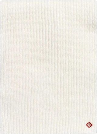 Casablanca Wool Rib Ski Scarf - unisex - Wintersjaals - Wit - ONE Size - Wol - Accessoires