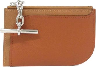 Herm&egrave;s Bicolor Brown Coin Purse/Coin Case (Pre-Owned)