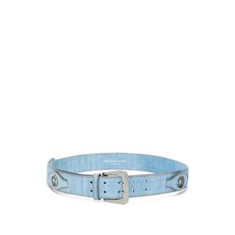 Ermanno Scervino Jeans Print Riem met Munten - Dames - Riemen - Blauw - 75 CM - Accessoires