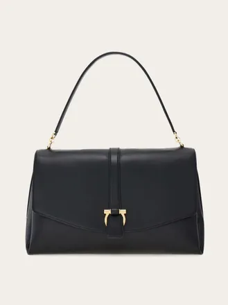 Ferragamo Women Front flap shoulder bag (L) Black