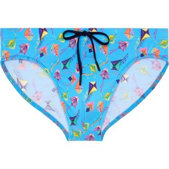 HOM Lido Swim Mini Briefs in Blue Print at Nordstrom, Size Xx-Large