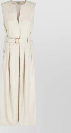 Woolrich womens sleeveless dress v neck belted