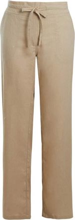 SS7 New Womens Linen Trousers, White, Black, Stone Sizes 8-16 (UK - 16, Stone)
