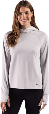 Cutter & Buck Adapt Recycled Soft Knit Stripe Womens Hooded Pullover