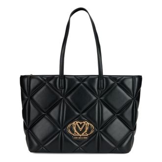 Love Moschino Bolso Tote Acolchado con Logo - Bags - Mujer - Negro - ONE SIZE