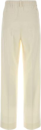 Moncler Womens Virgin Wool Trousers Beige