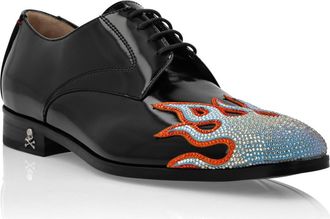 Philipp Plein Lace Up Shoes Strass Flame Men in Black/orange at Nordstrom, Size 43