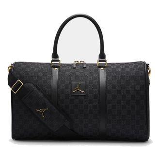Nike Jordan Air Jordan Monogram Logo Duffel Bag Black Gold MA0759-023