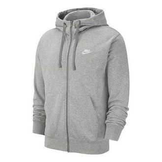 Nike Logo Printing Casual Sport ThermalHoodie Jacket Mens Grey BV2648-063