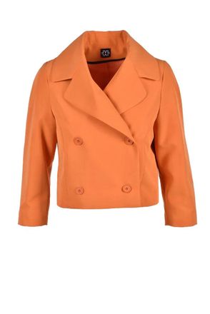 Lvl Level Vibes Level Orange Cropped Polyester-Blend Jacket