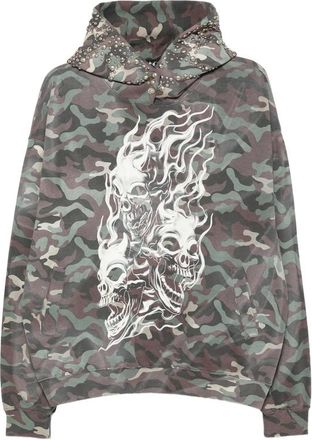 Thug Club Skull-print Camouflage Hoodie