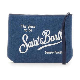 MC2 Saint Barth Clutches, female, Blue, Size: ONE SIZE Aline Pouch