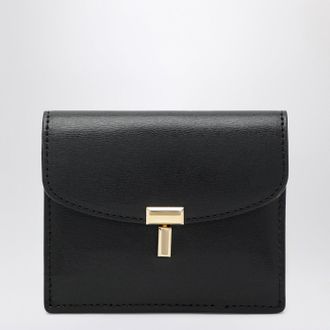 Toteme Black smooth-leather T-lock card holder
