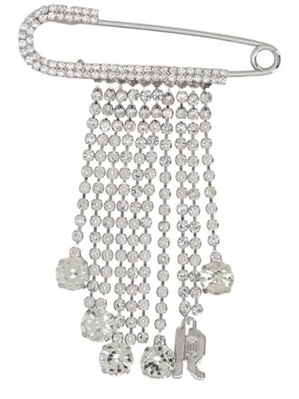Paco Rabanne Sparkling Rhinestone-Embellished Safety Pin Brooch