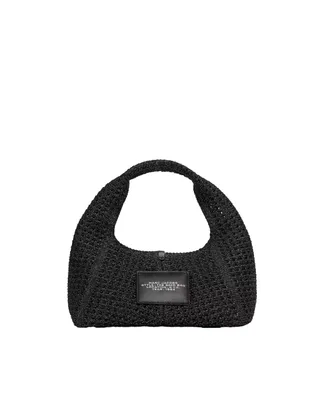 Marc Jacobs Womens Sack Bag Crochet Onyx Polyester Handbags Hand
