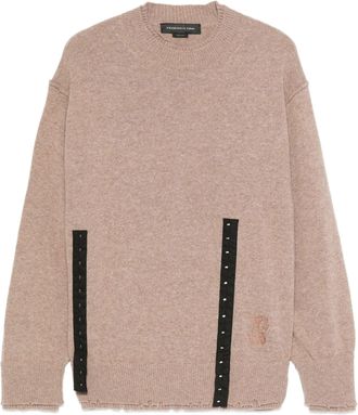 Federico Cina Corset Distressed Crewneck