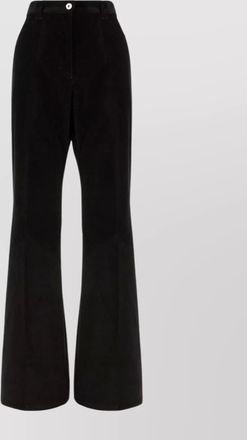 Ferragamo flared cotton trousers belt loops